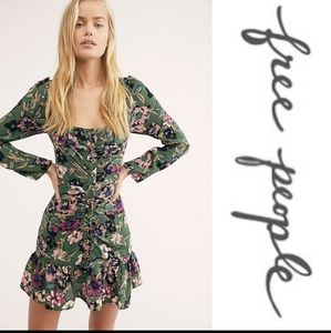 Free People Forever Printed Floral Mini Dress